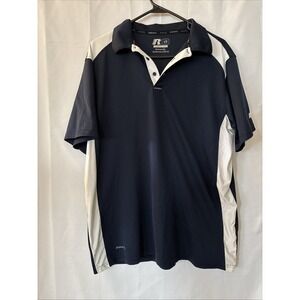 Russell Athletic Men's Performance Two-Button Solid Jersey Top T-Shirt Dri Power